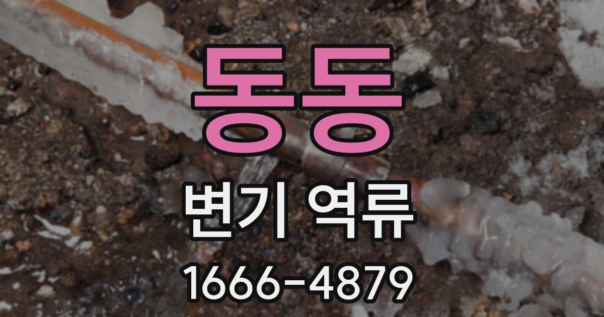 동동 변기 역류