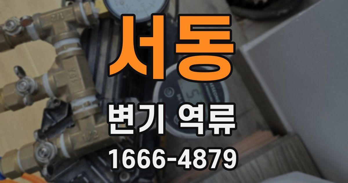 서동 변기 역류