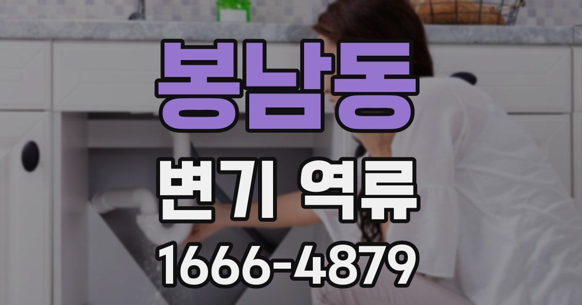 봉남동 변기 역류