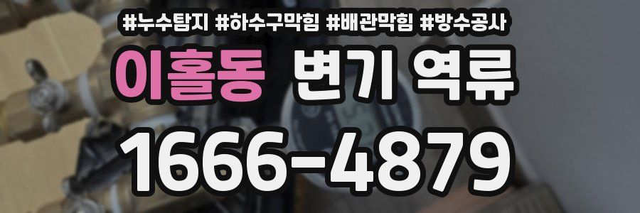 이홀동 변기 역류