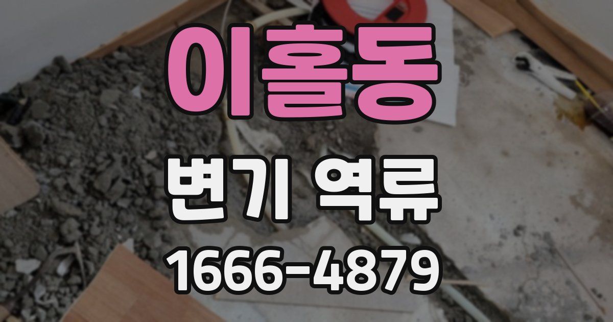 이홀동 변기 역류