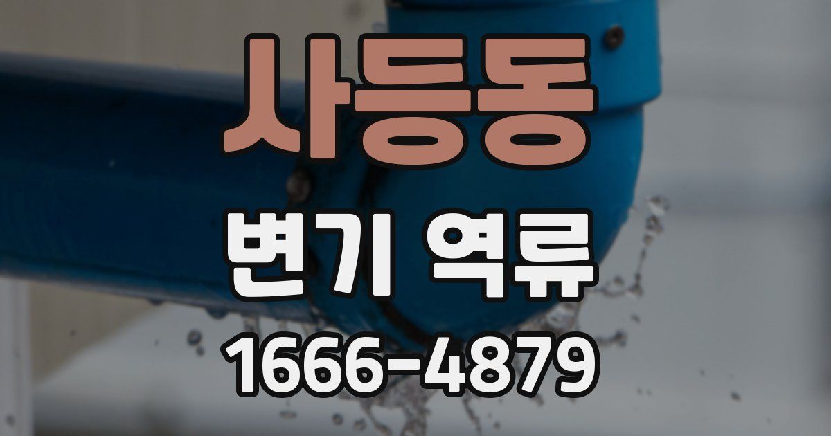 사등동 변기 역류