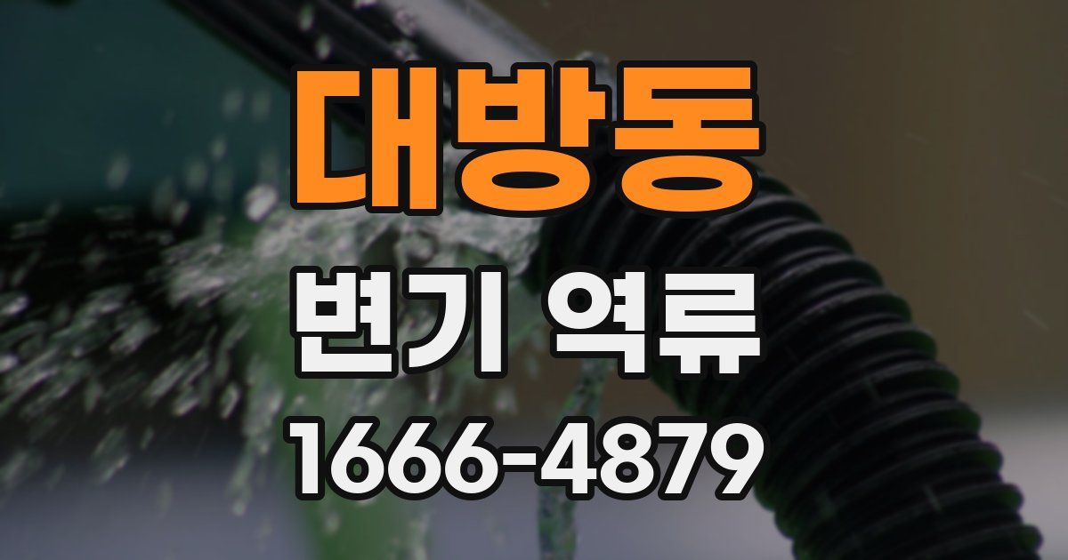 대방동 변기 역류