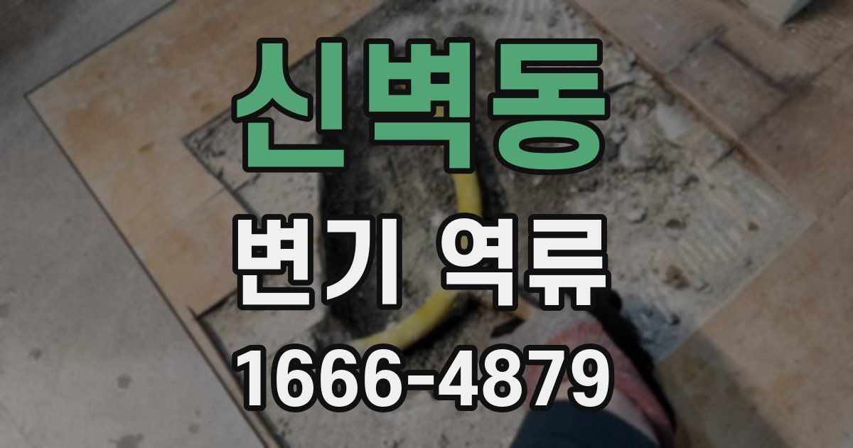 신벽동 변기 역류