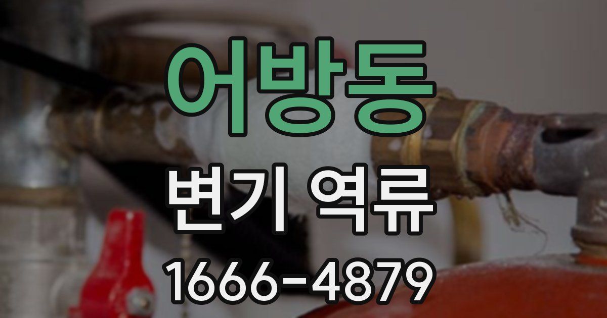 어방동 변기 역류
