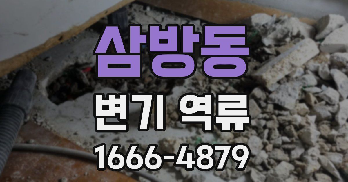삼방동 변기 역류