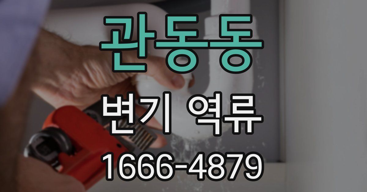 관동동 변기 역류