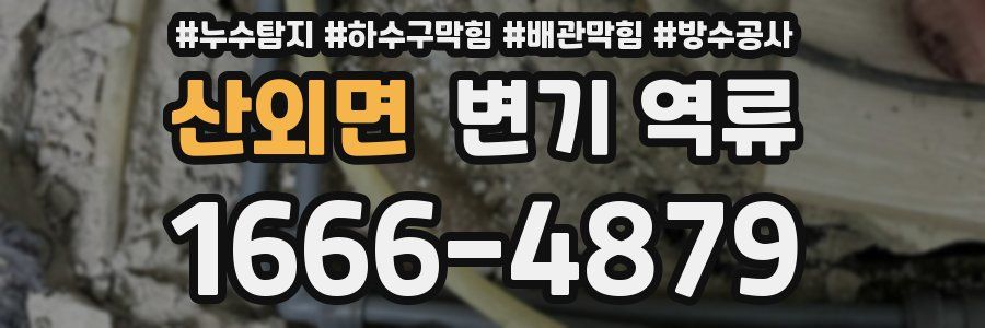 산외면 변기 역류