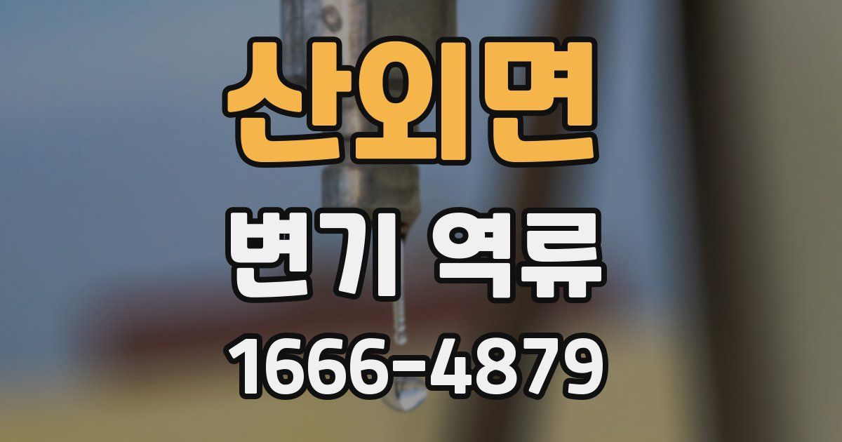 산외면 변기 역류