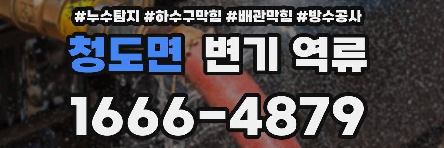 청도면 변기 역류