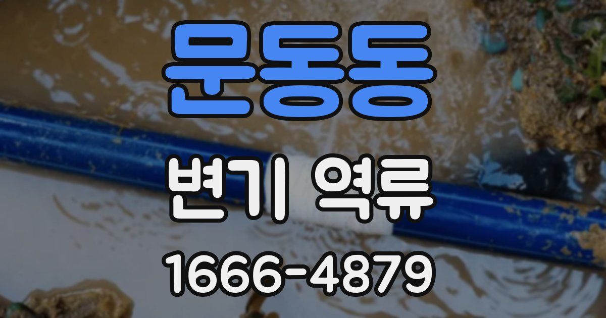 문동동 변기 역류