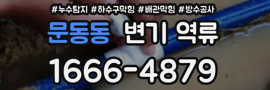 문동동 변기 역류