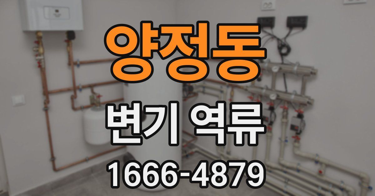 양정동 변기 역류
