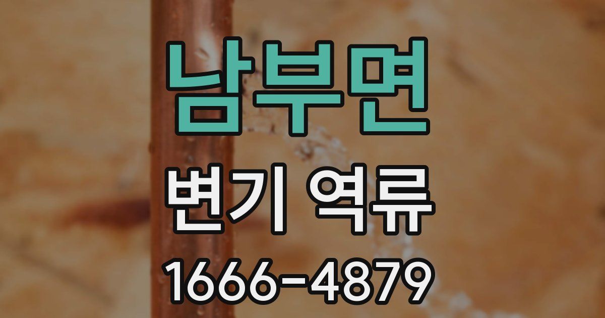 남부면 변기 역류