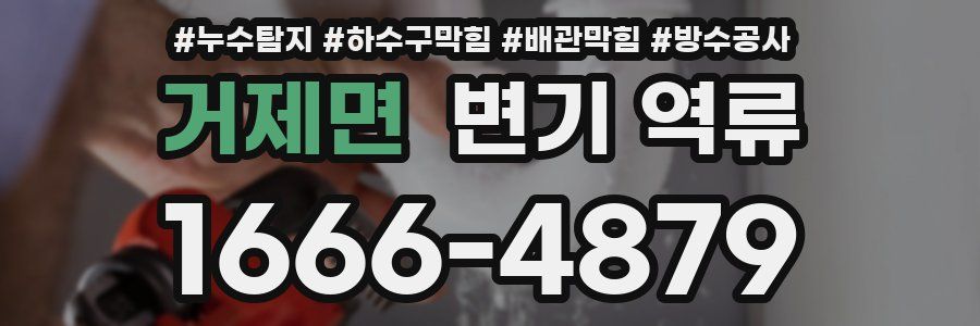 거제면 변기 역류