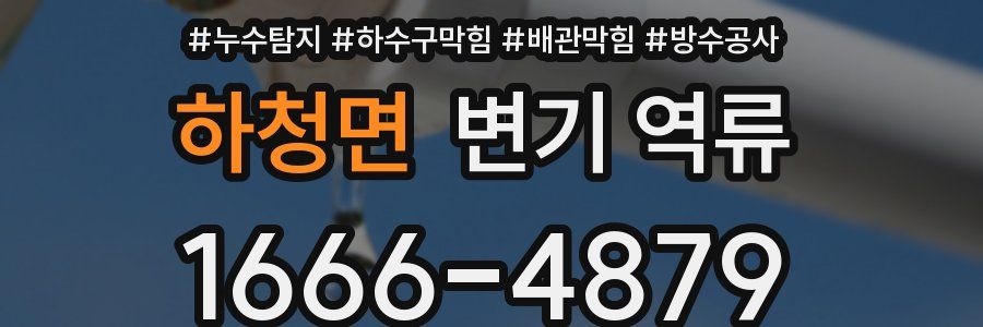 하청면 변기 역류