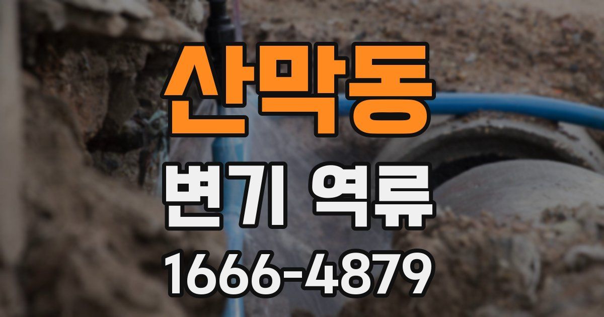 산막동 변기 역류