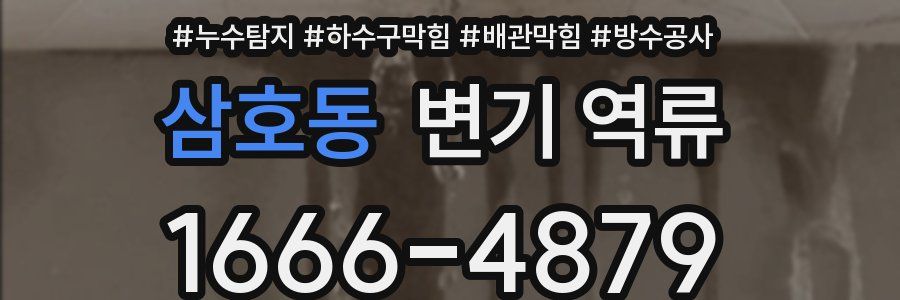 삼호동 변기 역류