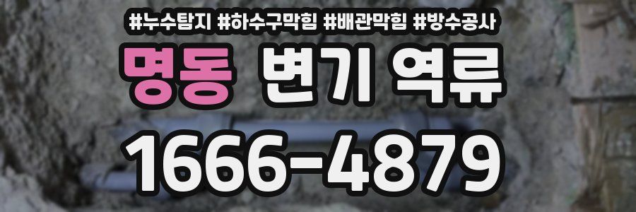 명동 변기 역류
