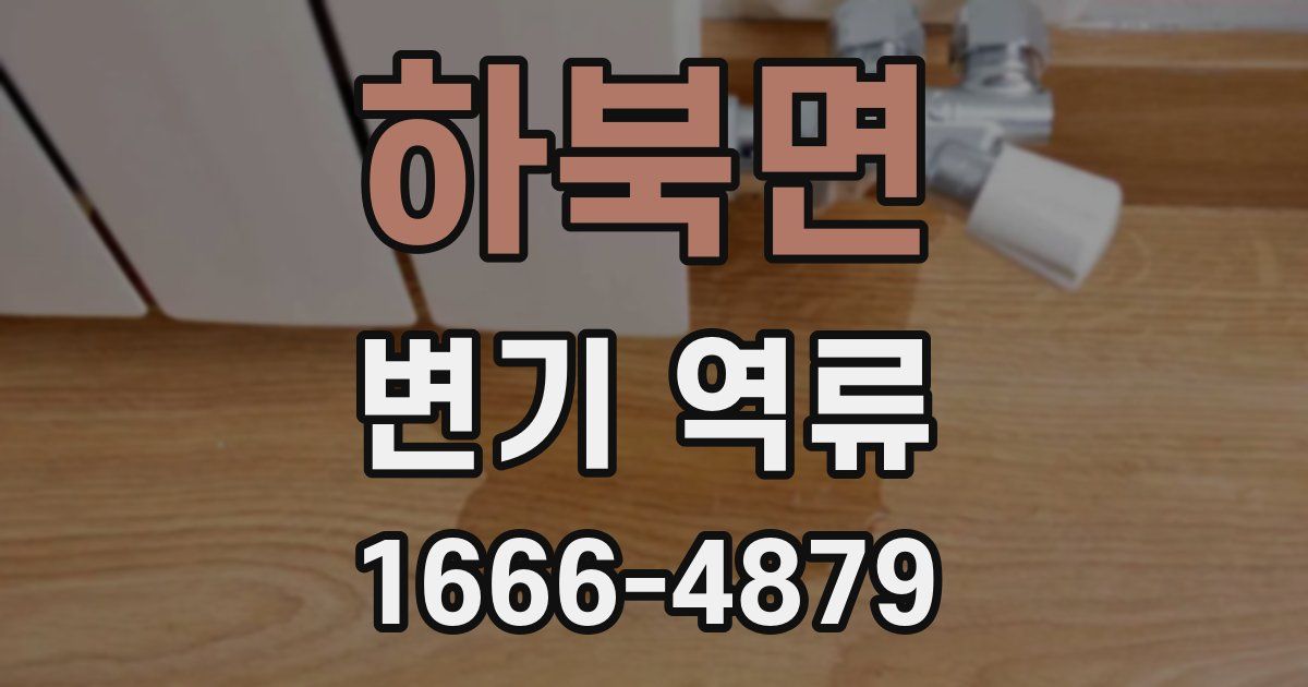 하북면 변기 역류