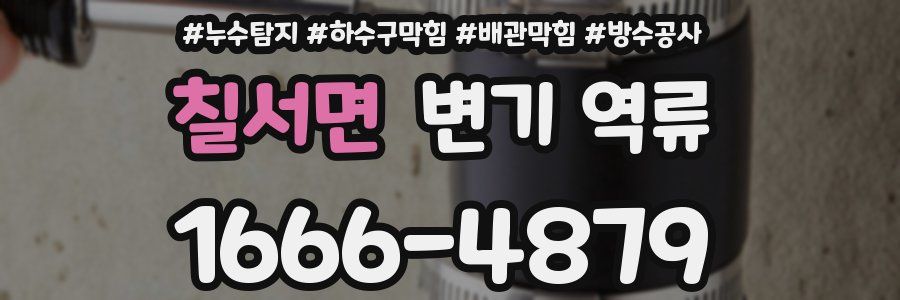 칠서면 변기 역류