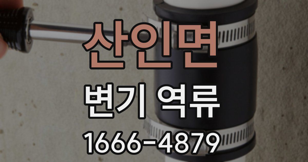 산인면 변기 역류