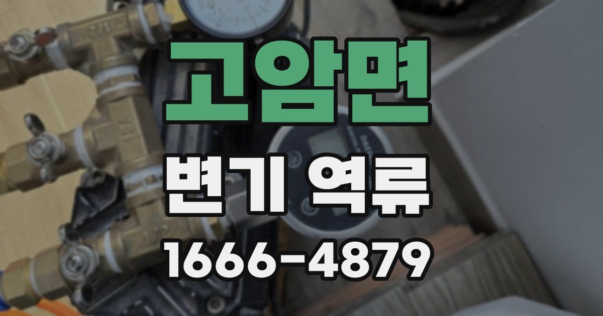 고암면 변기 역류