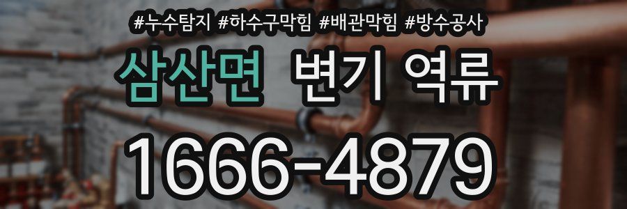 삼산면 변기 역류