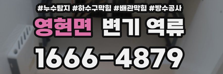 영현면 변기 역류