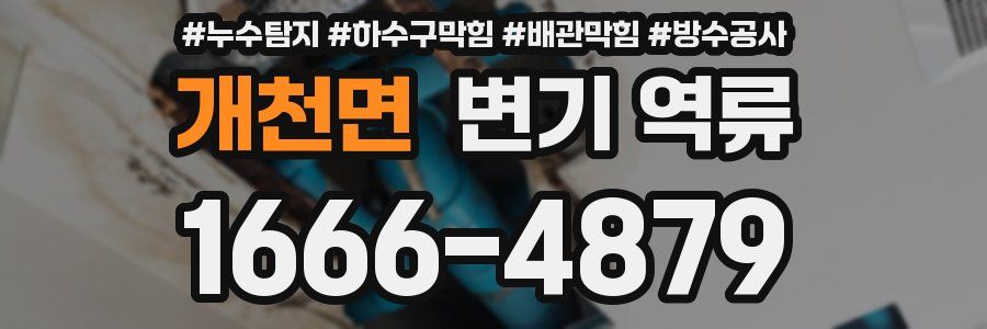 개천면 변기 역류