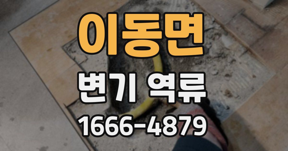 이동면 변기 역류