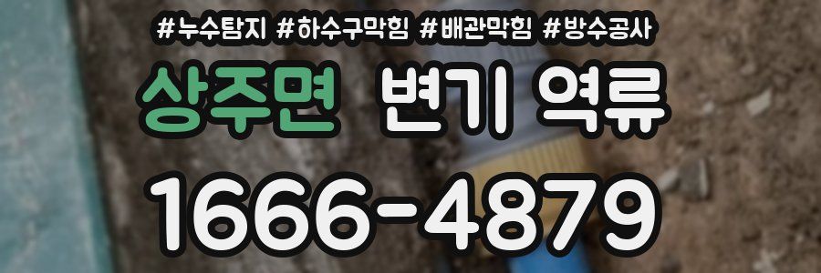상주면 변기 역류