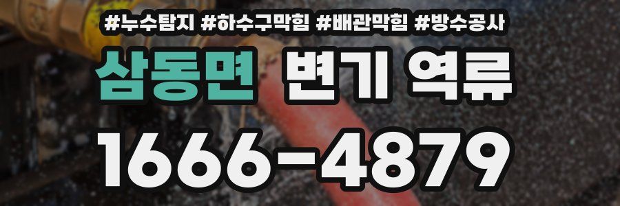 삼동면 변기 역류