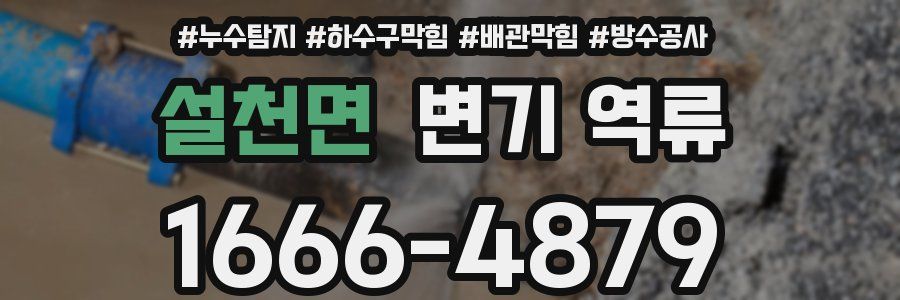 설천면 변기 역류