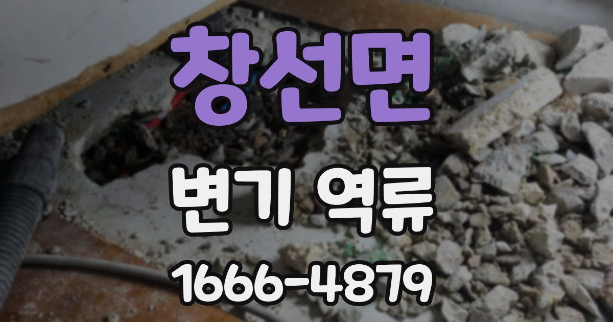 창선면 변기 역류