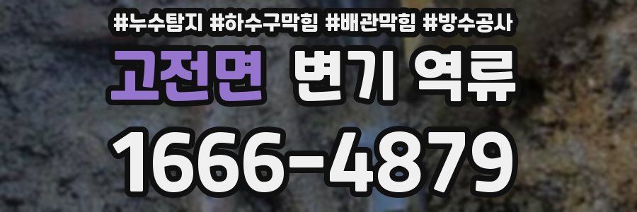 고전면 변기 역류