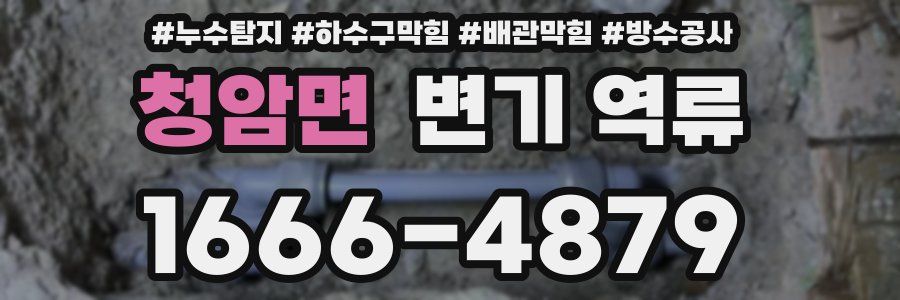 청암면 변기 역류