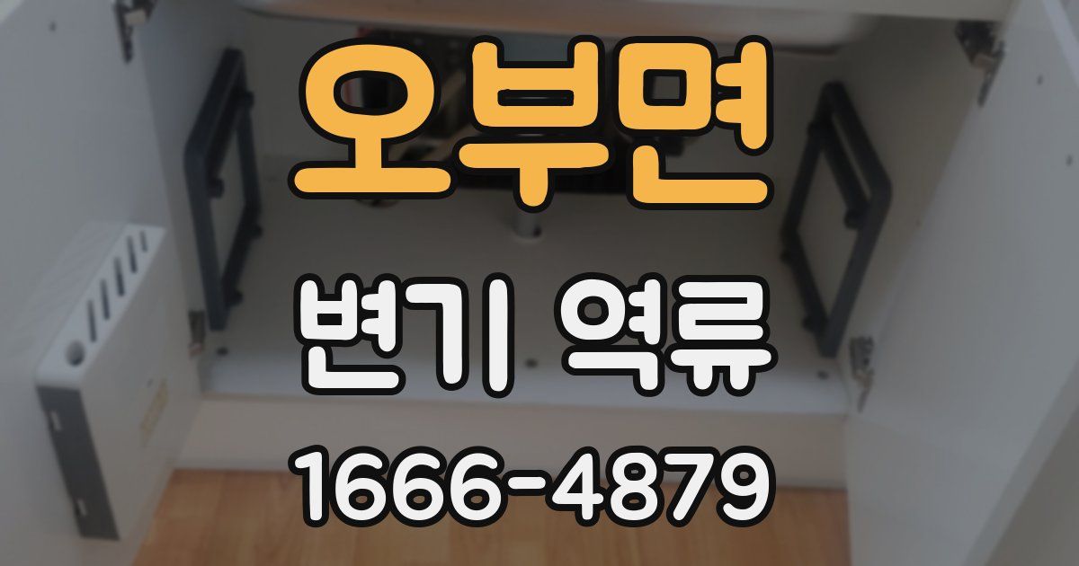 오부면 변기 역류