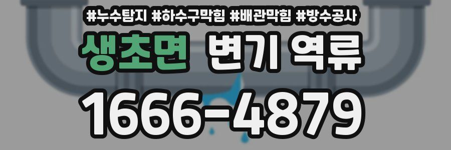 생초면 변기 역류