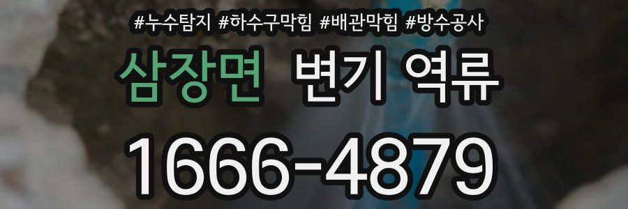 삼장면 변기 역류