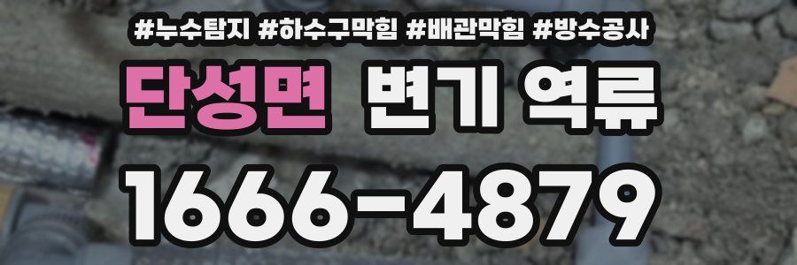 단성면 변기 역류