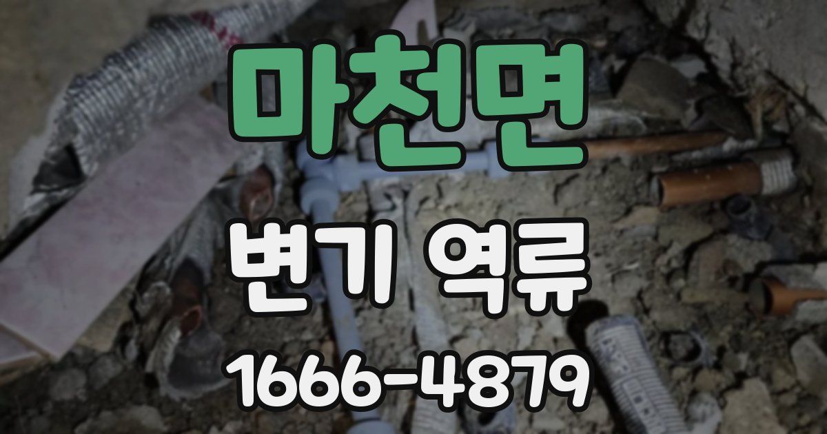 마천면 변기 역류