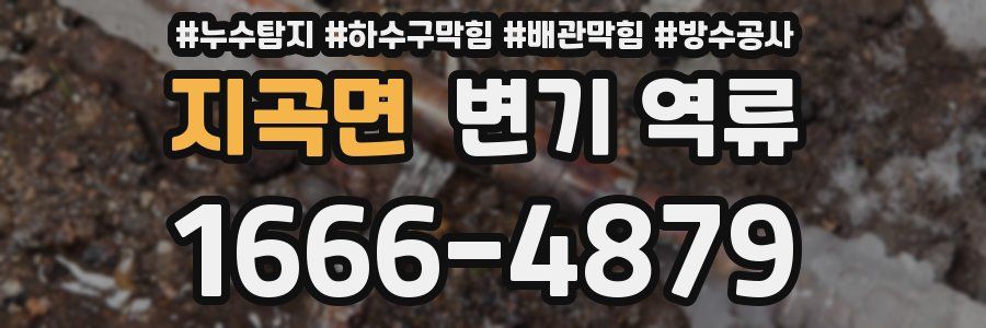 지곡면 변기 역류
