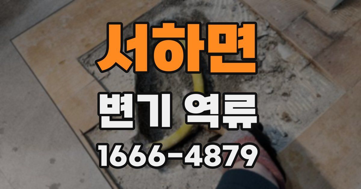 서하면 변기 역류