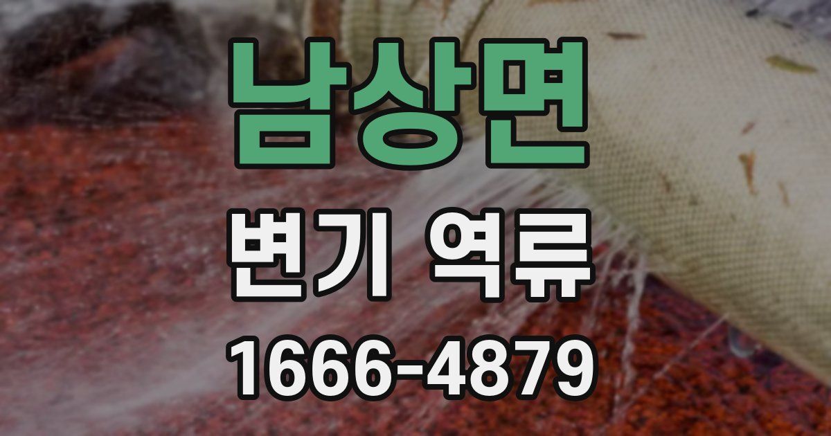 남상면 변기 역류