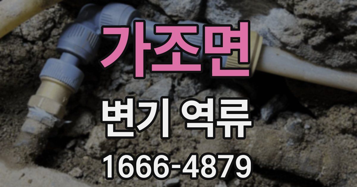 가조면 변기 역류