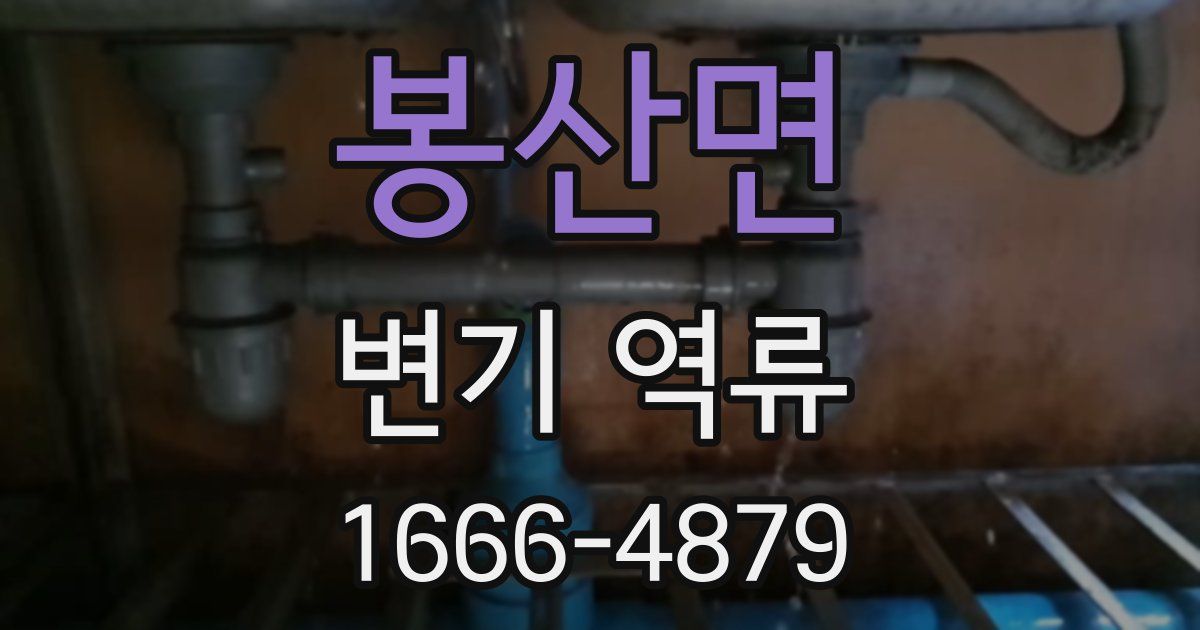 봉산면 변기 역류