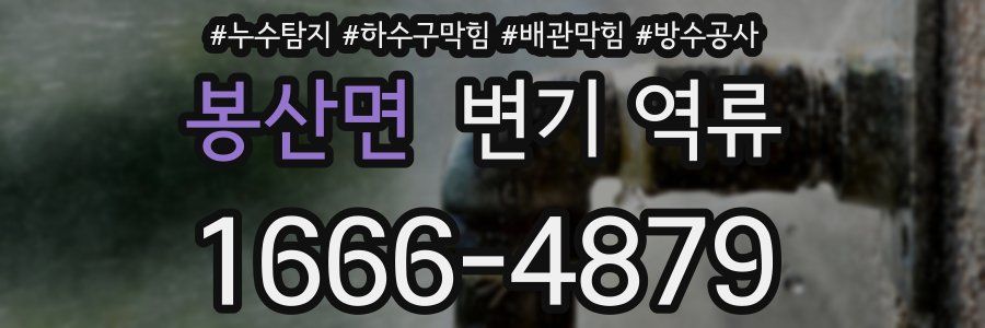 봉산면 변기 역류