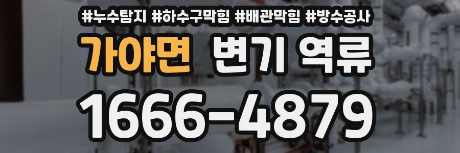 가야면 변기 역류