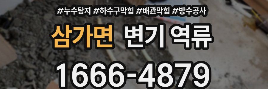 삼가면 변기 역류